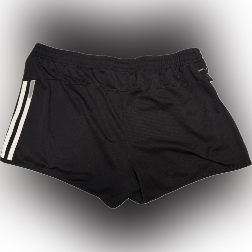 Adidas Climalite Black Athletic Shorts with White Stripes | Sz XL